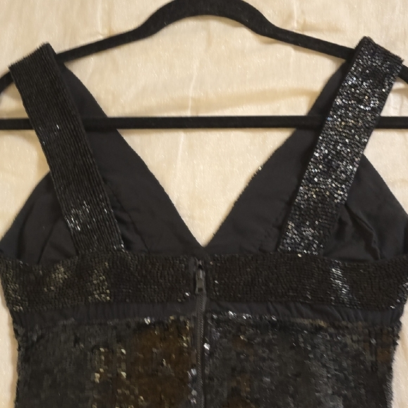 Alice + Olivia Sparkling Black Backless Dress - Picture 16 of 16